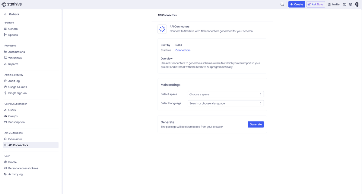 Navigate to API Connectors extension