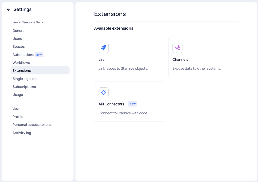 Navigate to API Connectors extension
