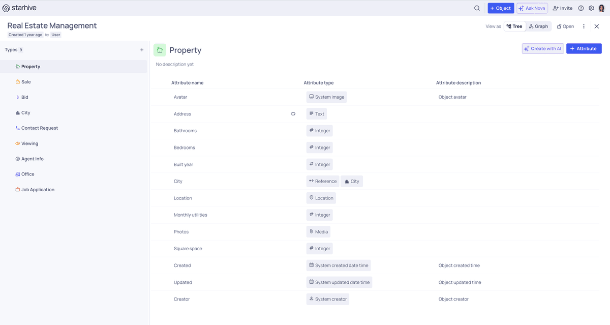 Create Spaces and Types