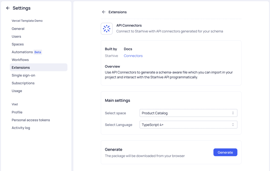 Generate Schema